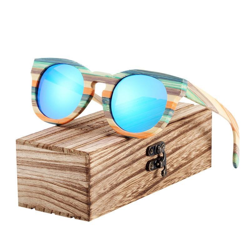 Stevvex polarized gradient round sunglasses with UV400 protection, featuring reflective lenses and a stylish round frame.