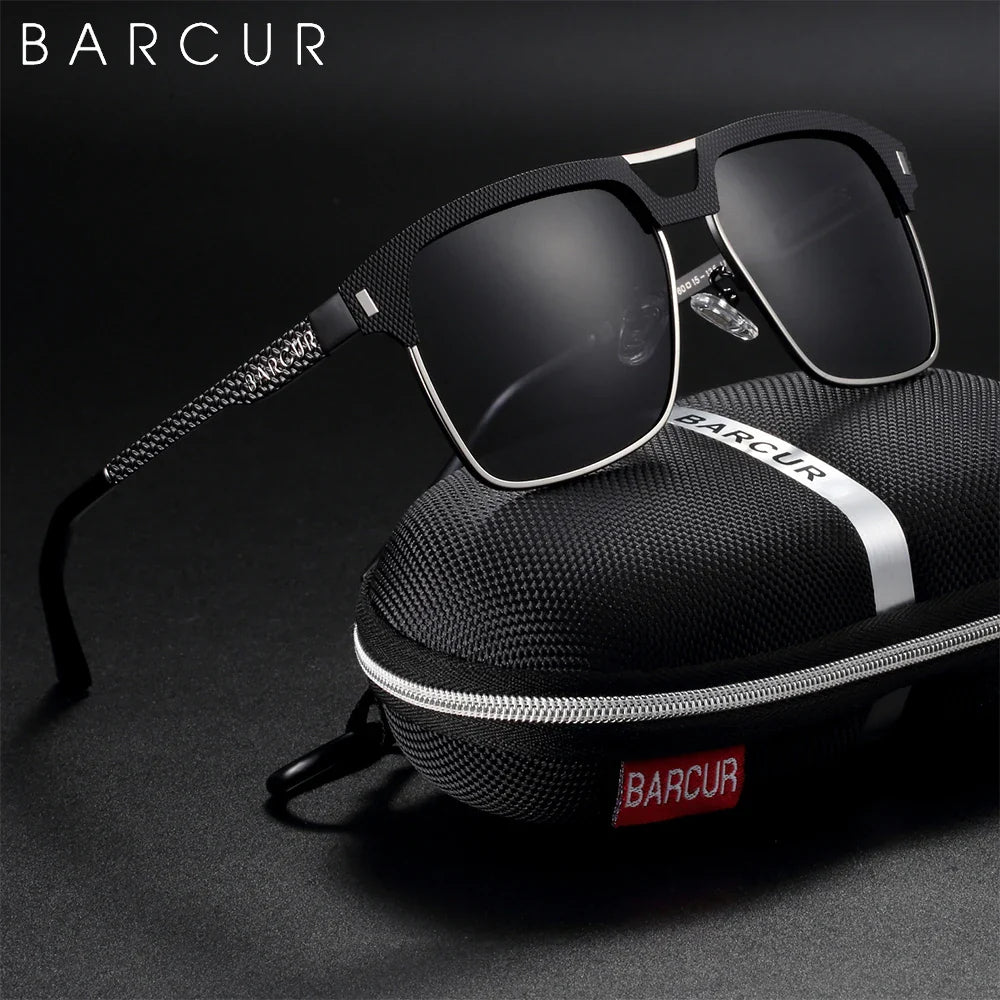 BARCUR Polarized Square Sunglasses – UV400 Men's