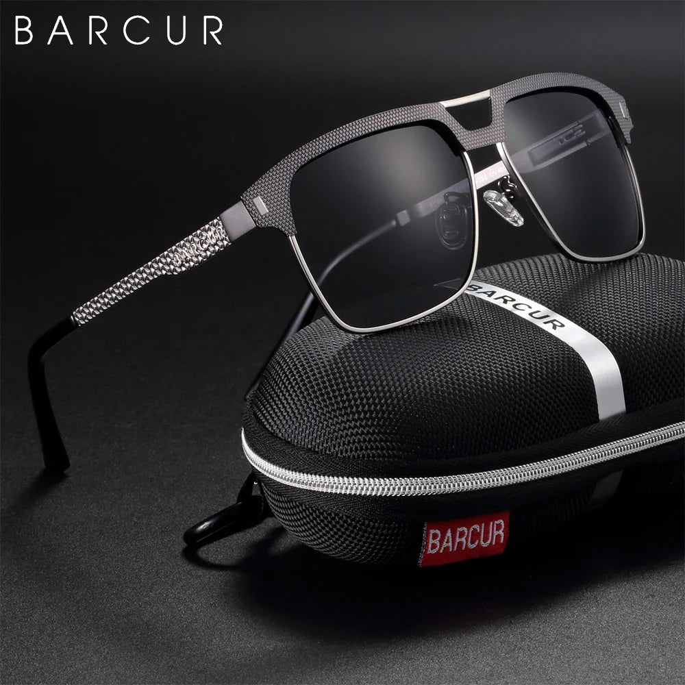 BARCUR Polarized Square Sunglasses – UV400 Men's