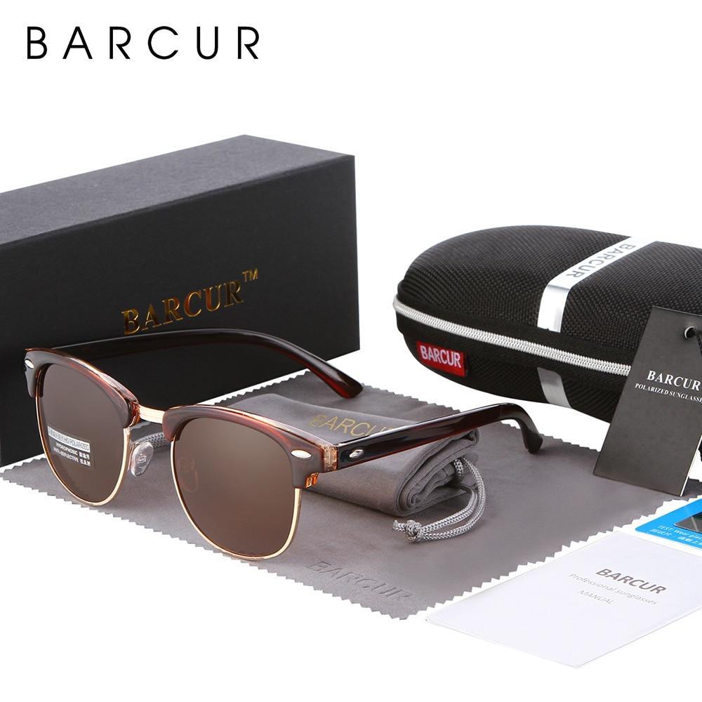 Stevvex Barcur polarized retro sunglasses with UV400 protection, featuring tinted lenses and a classic frame design.