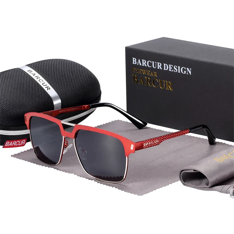 BARCUR Polarized Square Sunglasses – UV400 Men's