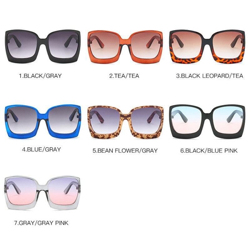 Stevvex oversized square gradient sunglasses with UV400 protection, featuring stylish tinted lenses and bold frame design.