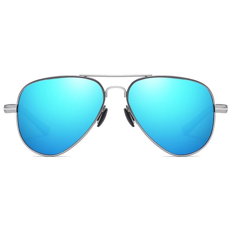 Stevvex aviation luxury polarized pilot style sunglasses with UV400 protection, featuring a sleek metal frame and tinted lenses.