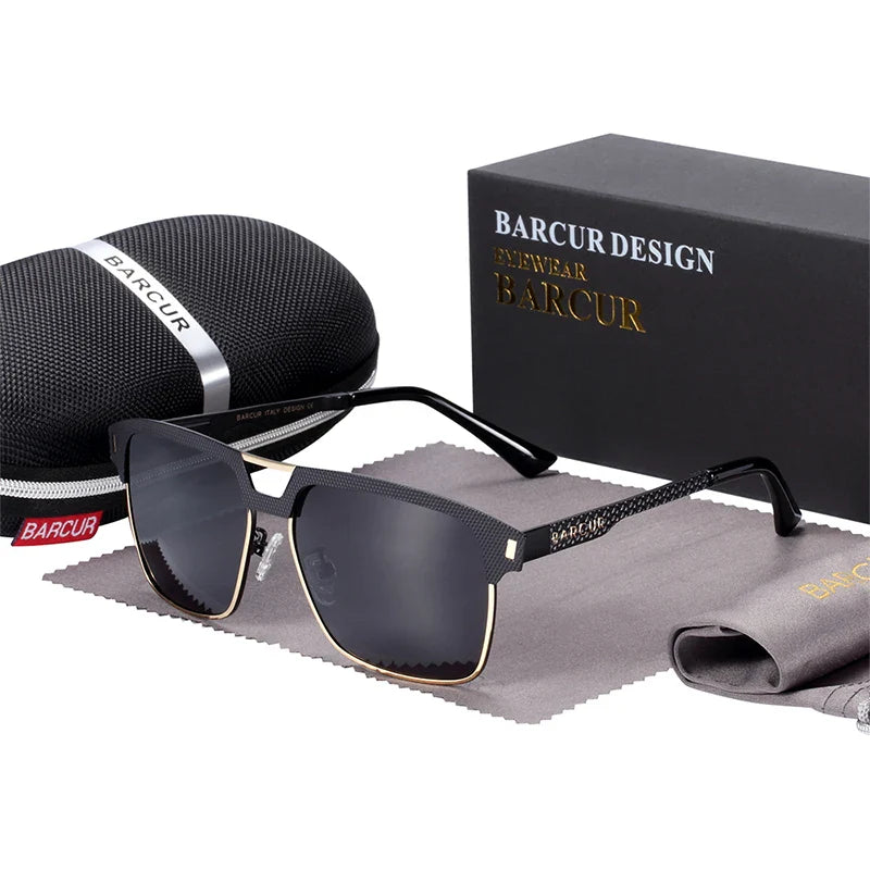 BARCUR Polarized Square Sunglasses – UV400 Men's