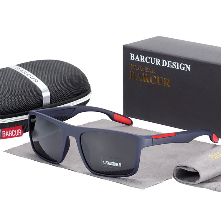 Stevvex BARCUR TR90 ultralight polarized UV400 sunglasses with sleek frame and tinted lenses on a neutral background