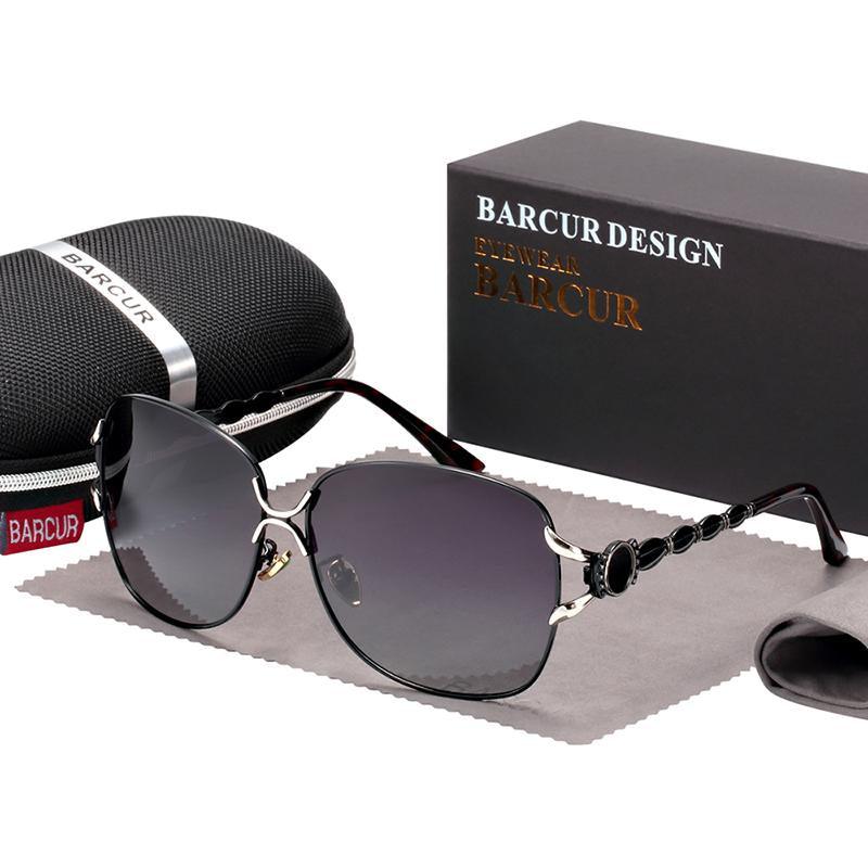 Elegant Stevvex polarized luxury women's sunglasses with sleek frame and tinted lenses, perfect for sun protection and style.