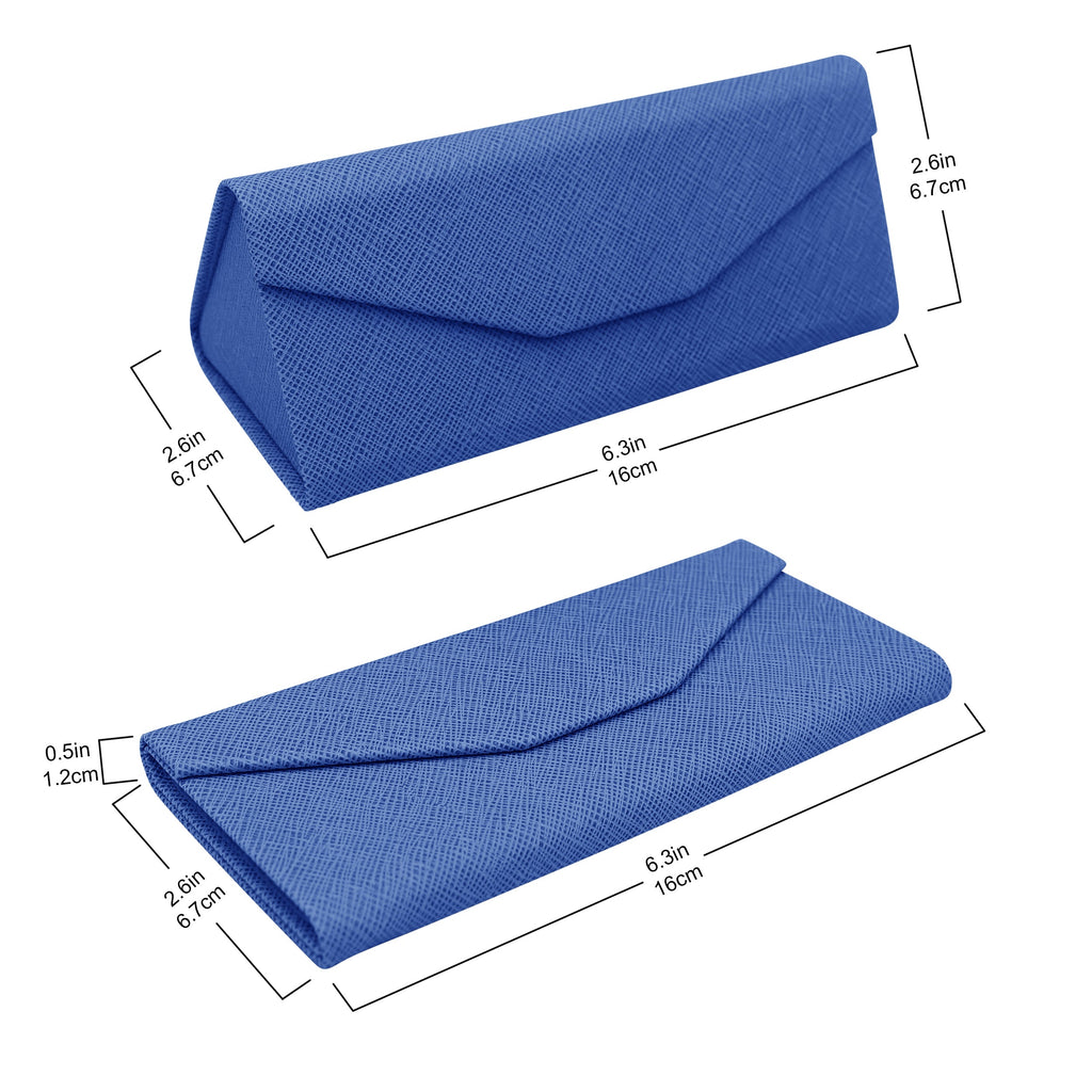 Navy Vegan Leather Glasses Case