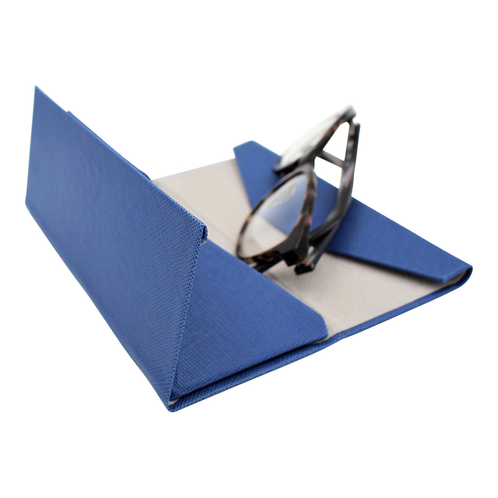 Navy Vegan Leather Glasses Case