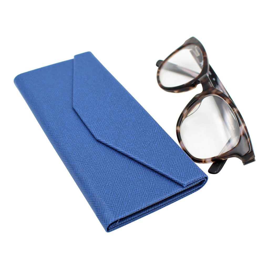 Navy Vegan Leather Glasses Case