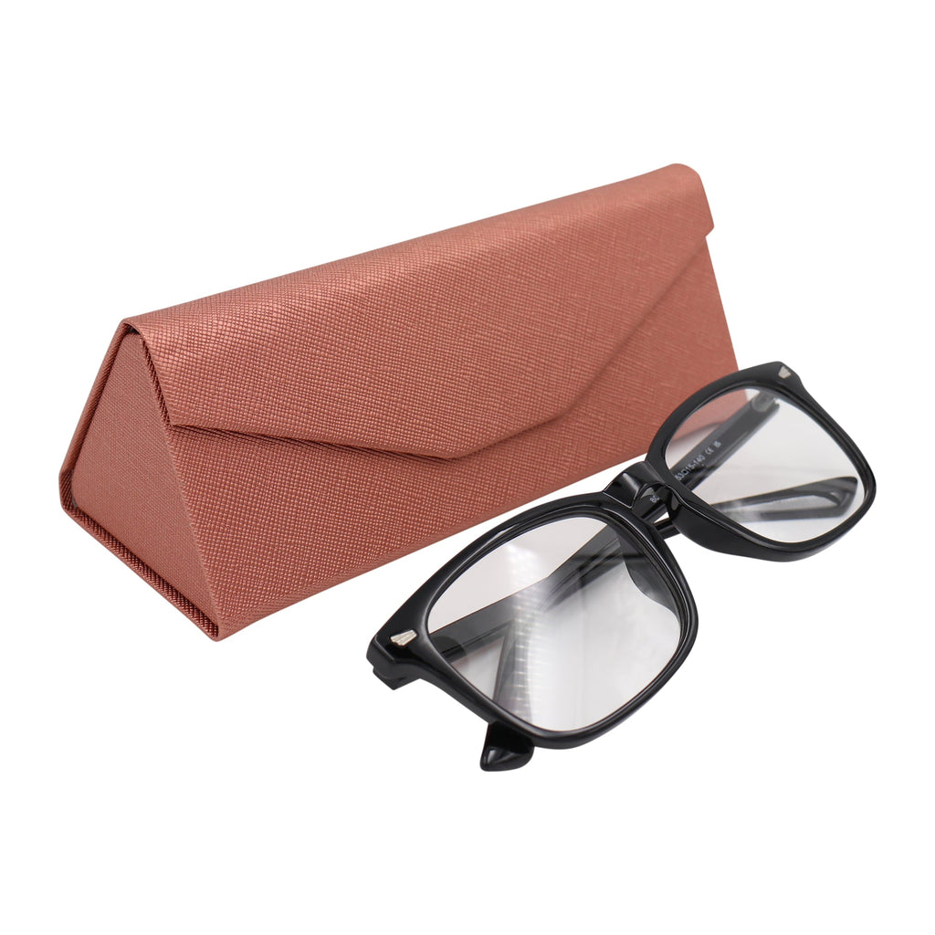 Metallic Bronze Vegan Leather Glasses Case
