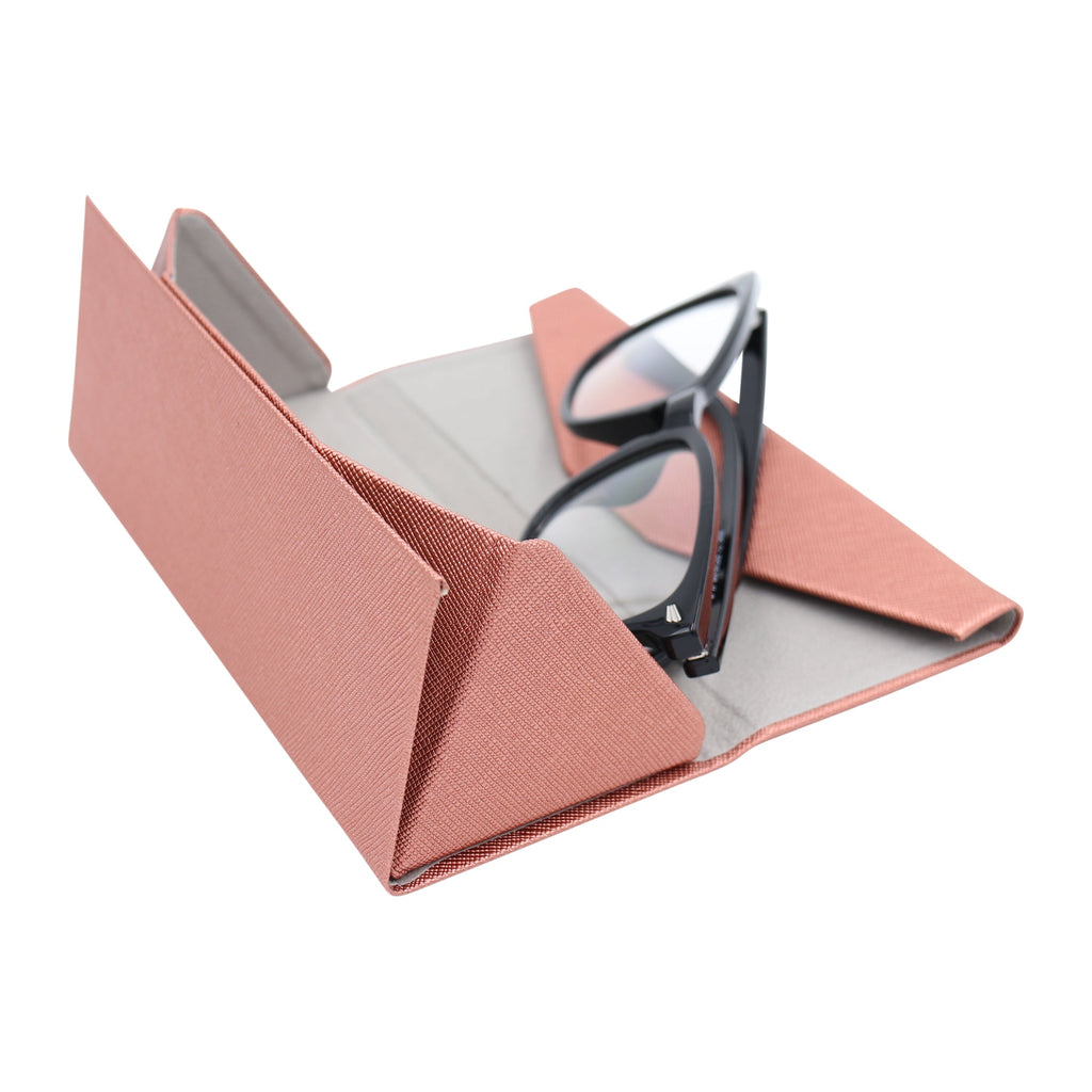 Metallic Bronze Vegan Leather Glasses Case