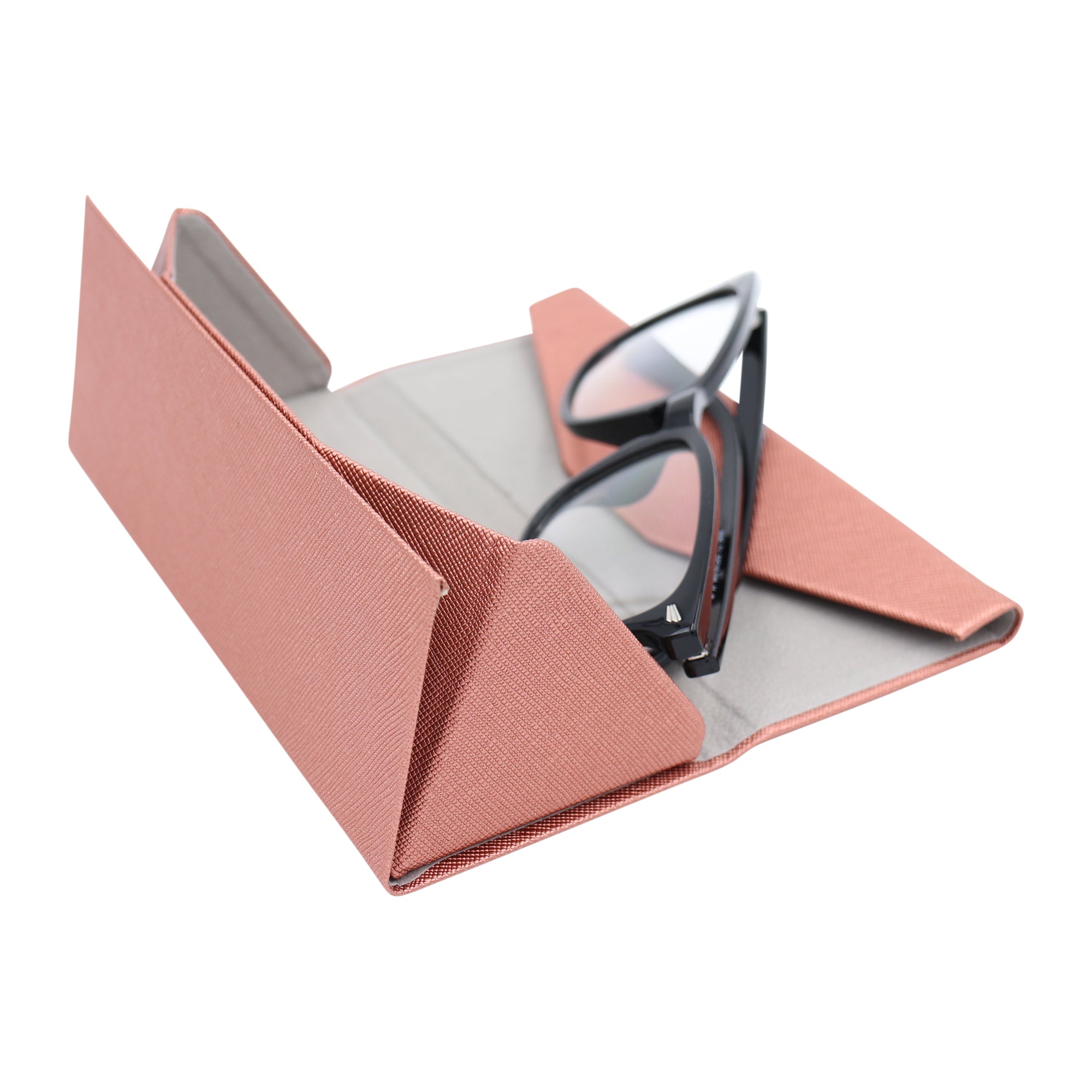 Metallic Bronze Vegan Leather Glasses Case