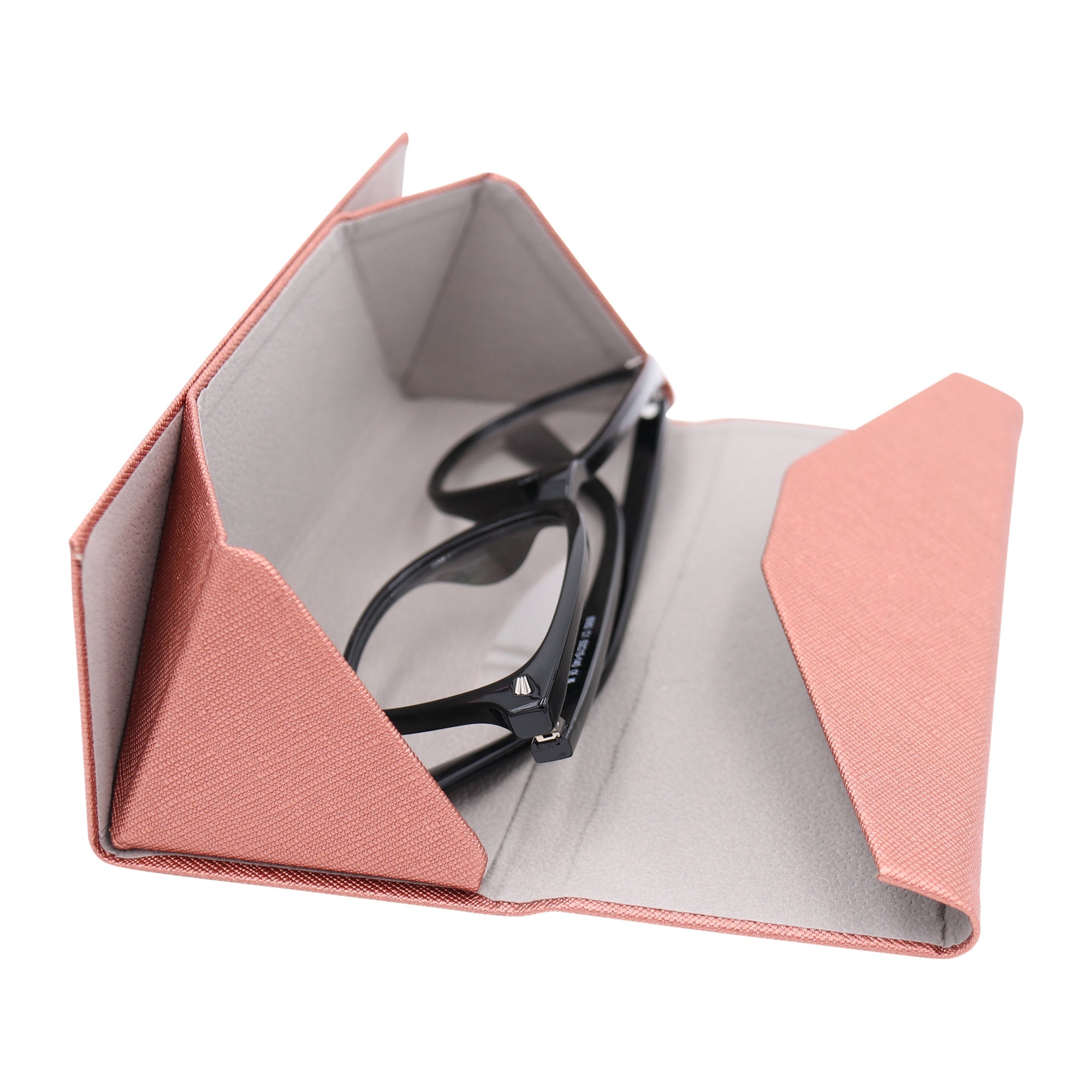 Metallic Bronze Vegan Leather Glasses Case