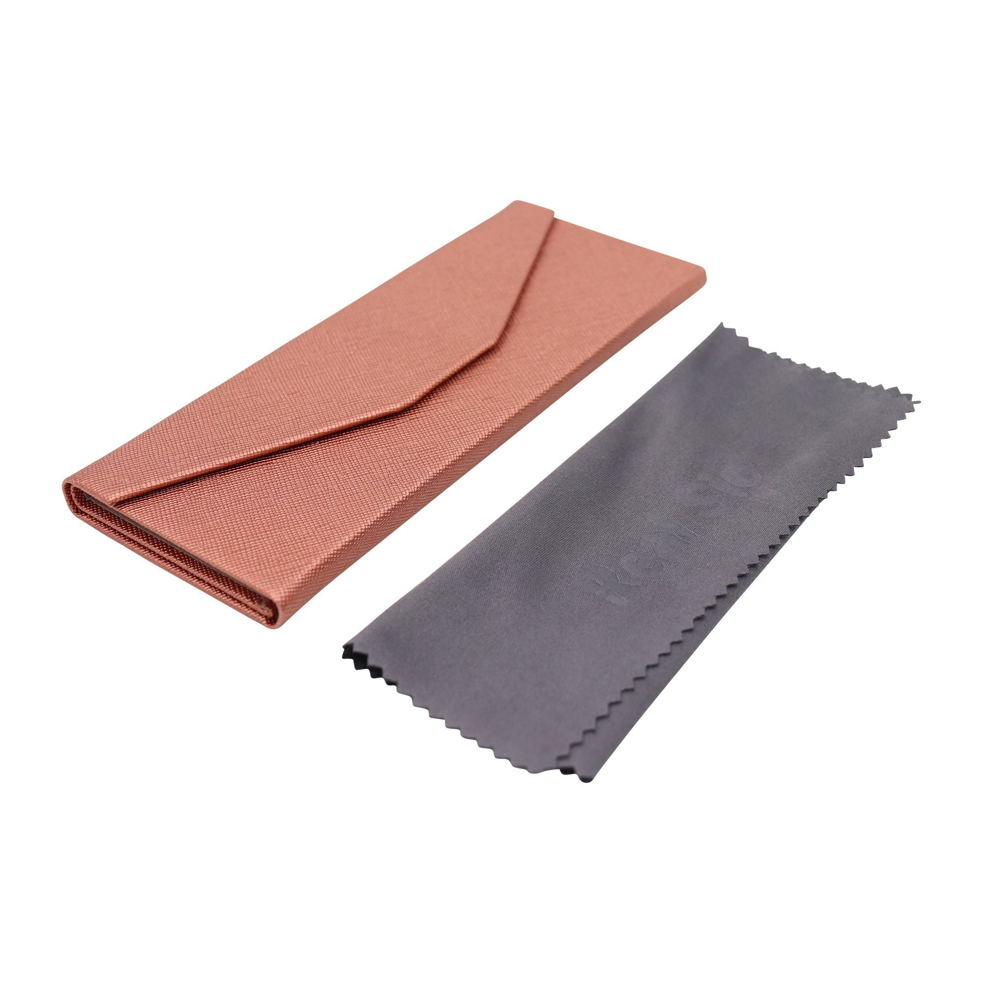 Metallic Bronze Vegan Leather Glasses Case
