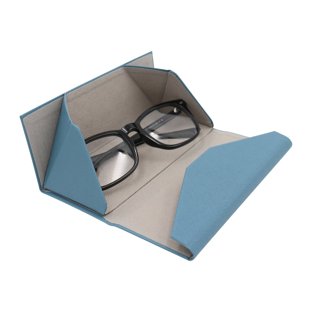 Pacific Blue Vegan Leather Glasses Case