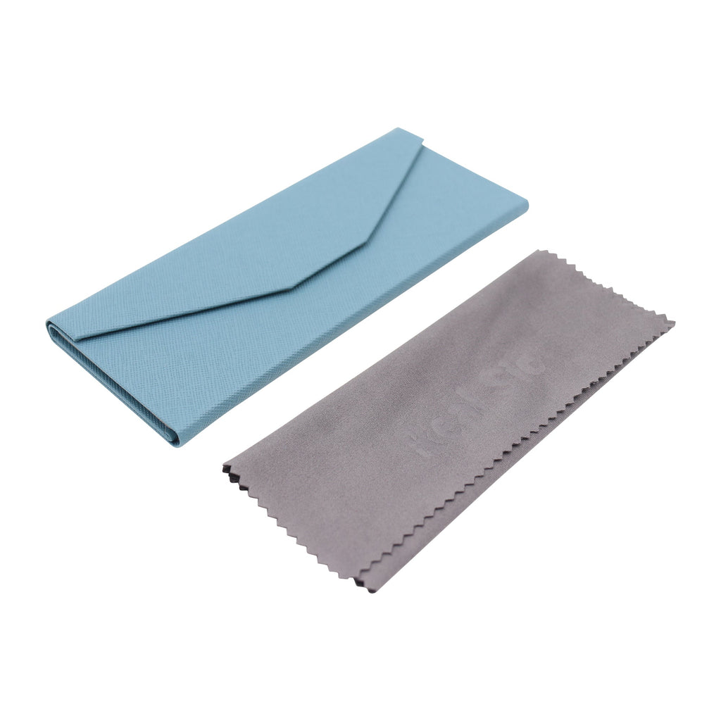 Pacific Blue Vegan Leather Glasses Case