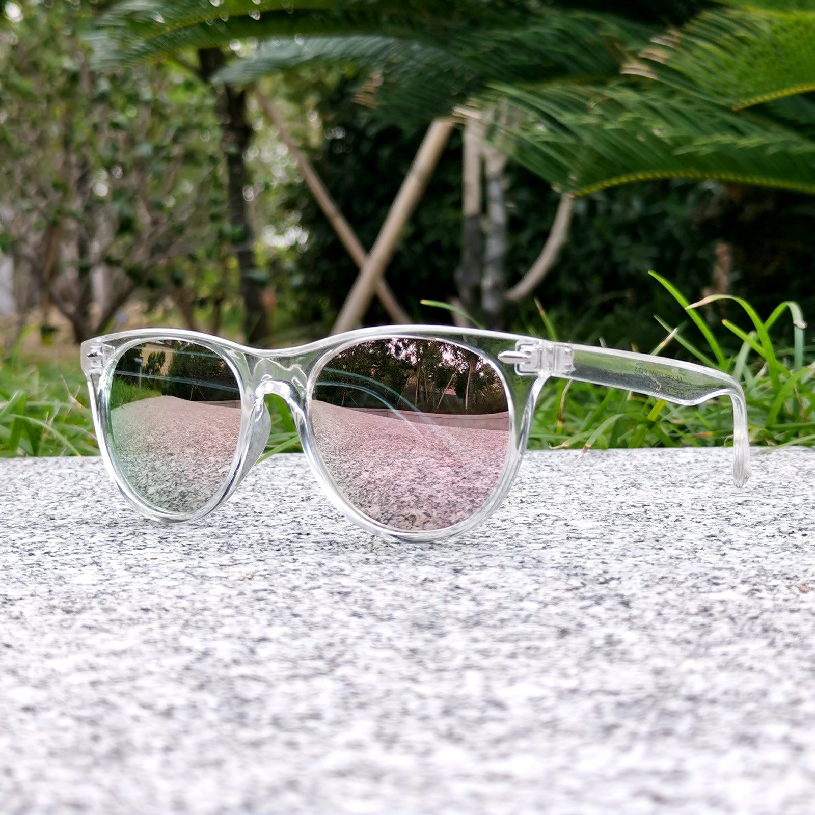 Handmade recycled wooden sunglasses by Papago, featuring a natural wood frame and stylish design.