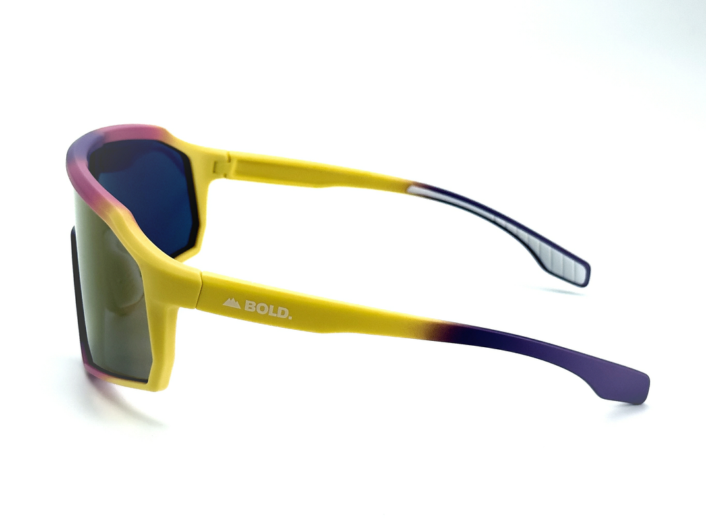 Kids sunglasses by boldouterwear, BOLD Rippers, featuring sporty design for MTB, skiing, and lifestyle activities.