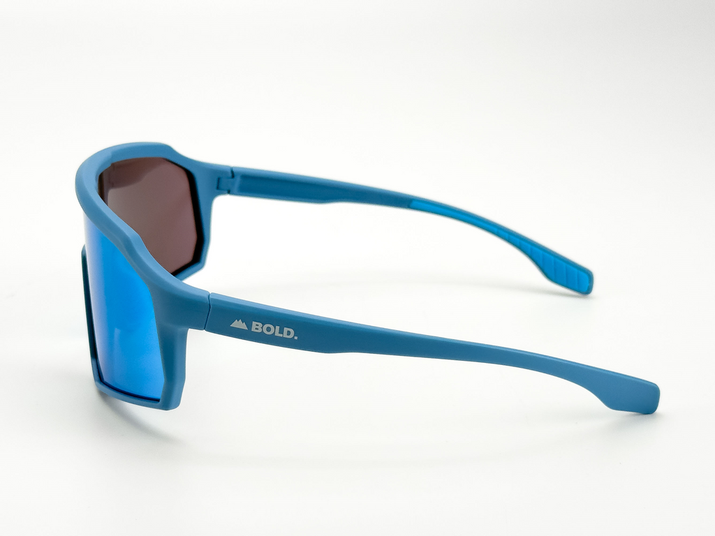 Boldouterwear BOLD Rippers Kids Sunglasses with colorful frames, suitable for MTB, ski, and lifestyle activities.