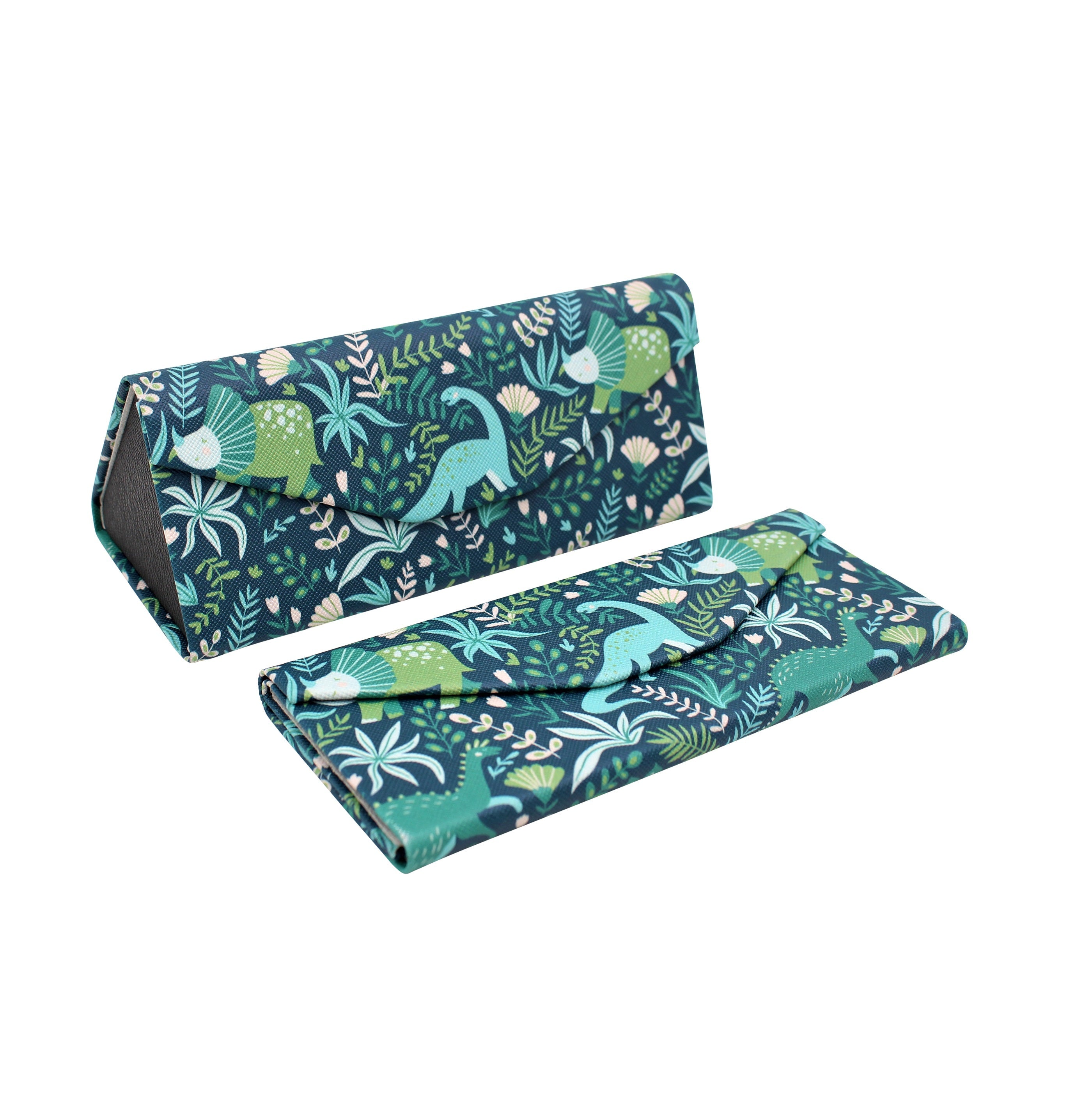 Dinosaur Print Vegan Leather Glasses Case