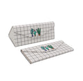 Grid Cactus Print Vegan Leather Glasses Case