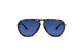 TopFoxx Ivy Luxe Blue Tangle-Free Round Aviator Sunglasses