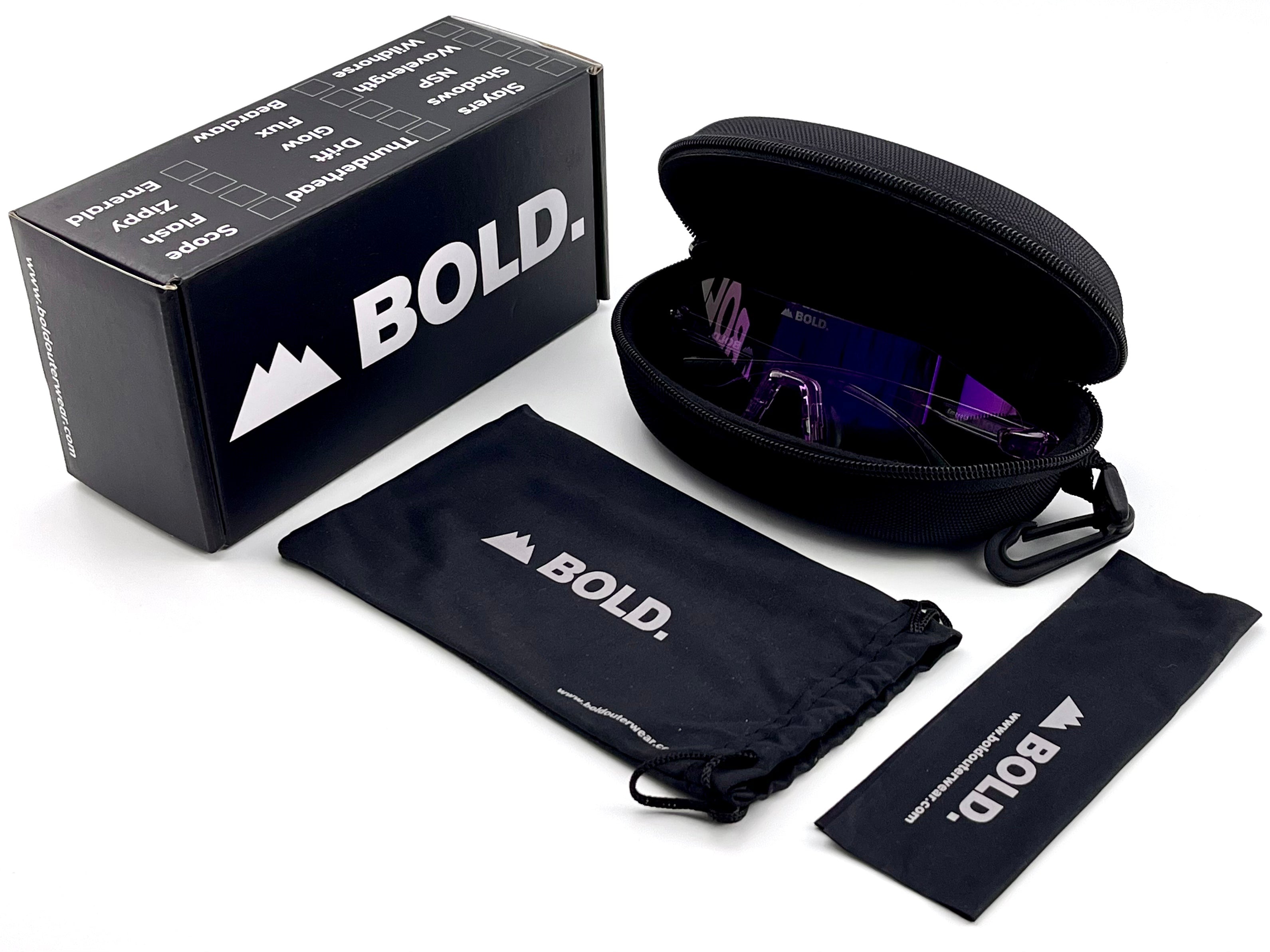 Boldouterwear BOLD Emerald photochromic sunglasses with green-tinted lenses, outdoor eyewear designed for versatile sun protection.