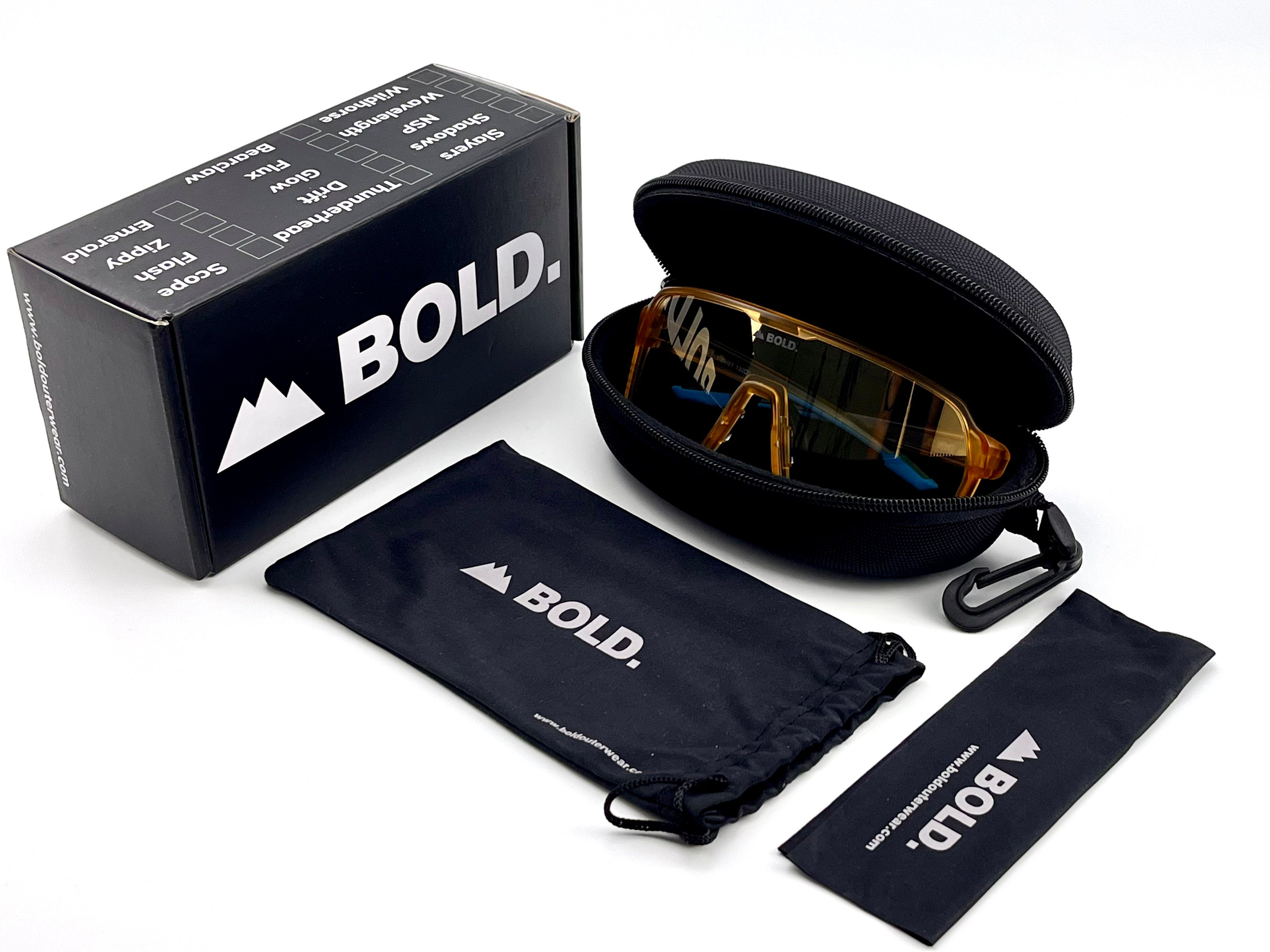 Boldouterwear BOLD Drift photochromic sunglasses with tinted lenses, outdoor eyewear, stylish design, and adjustable arms.