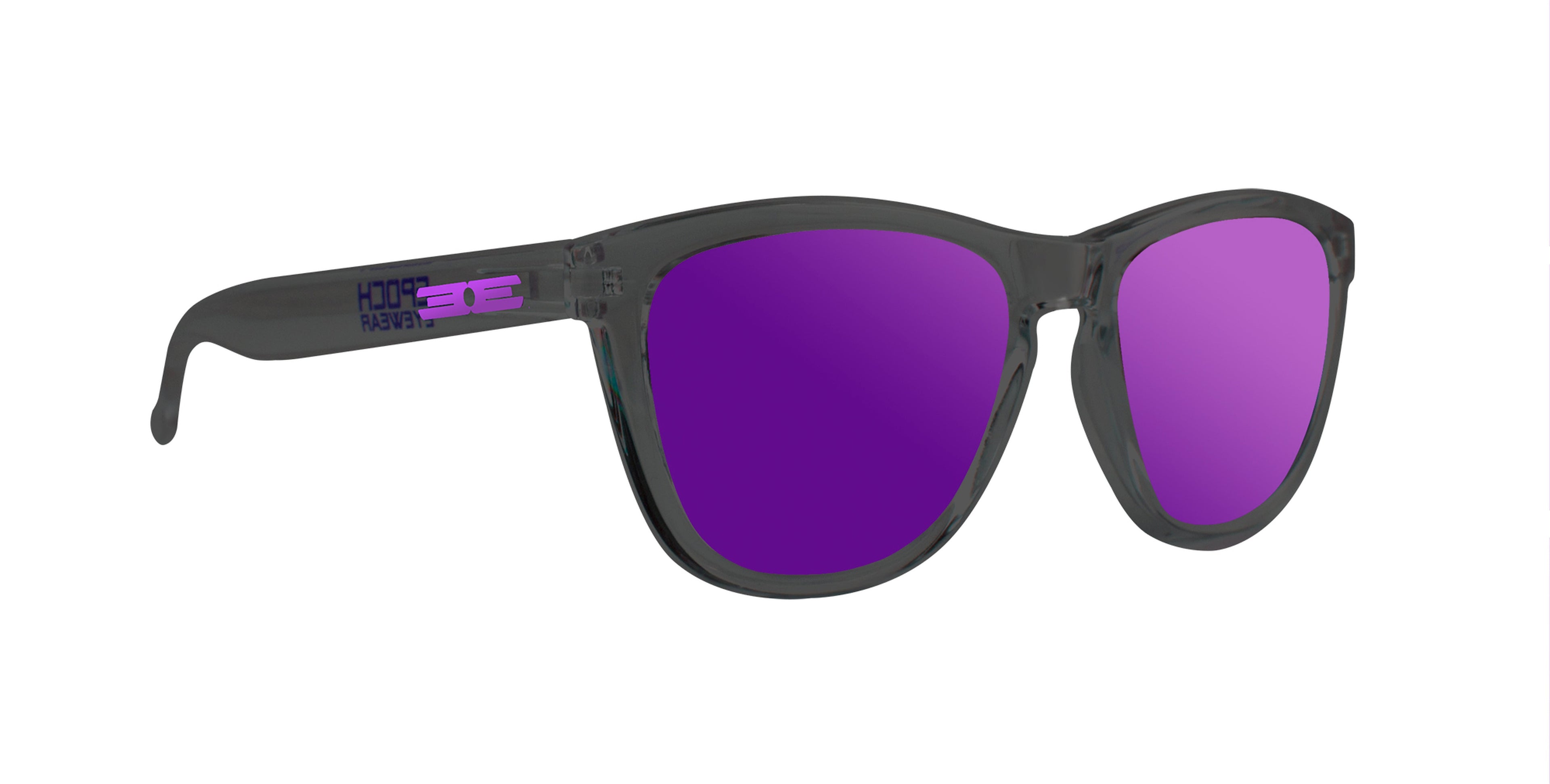 Epoch Eyewear Vibe Abyss Polarized Sunglasses – Black Frame Purple Mirror Lens