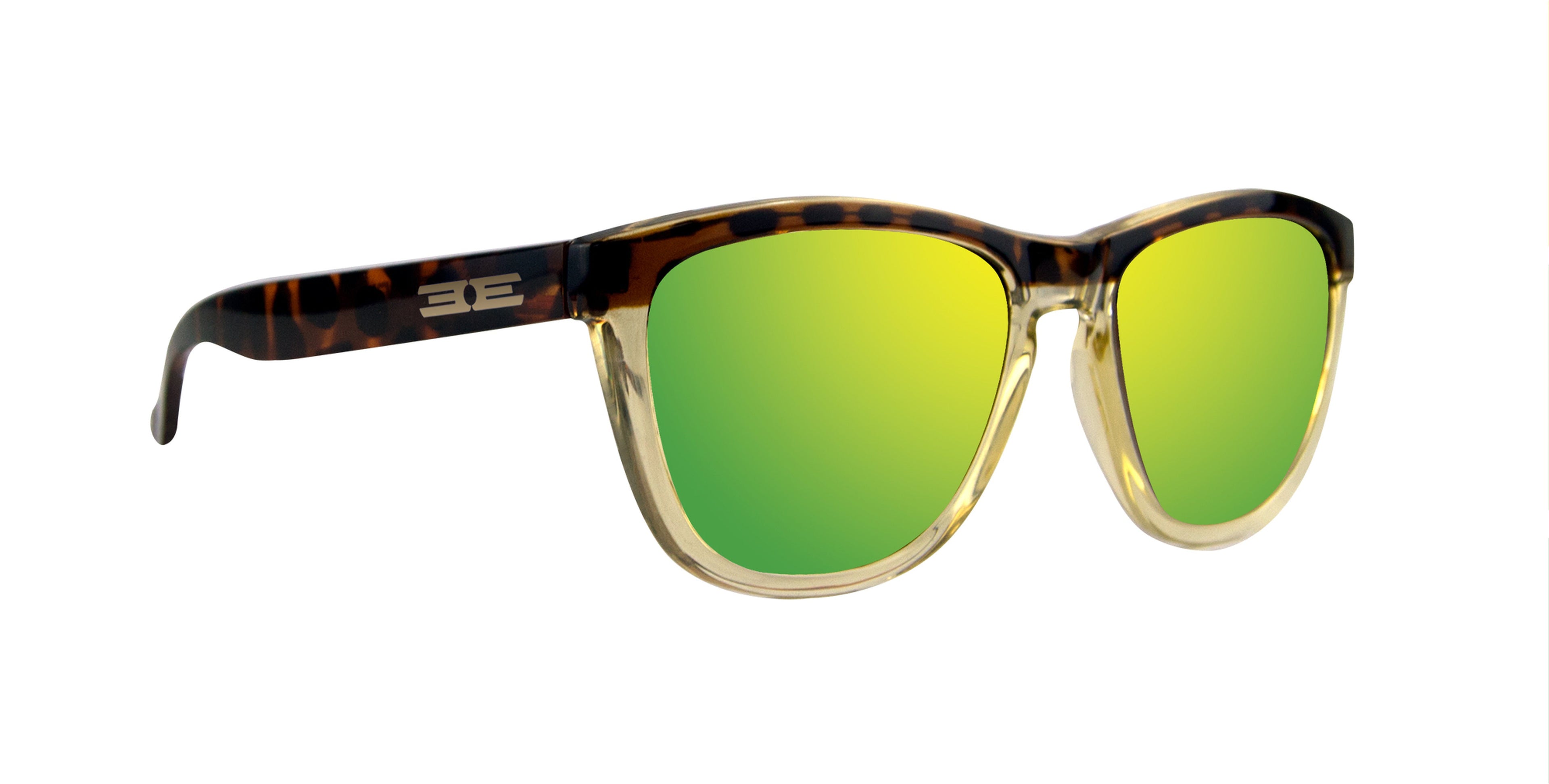 Epoch Eyewear Vibe Tortoise Polarized Sunglasses – Tortoise Frame Green Mirror Lens