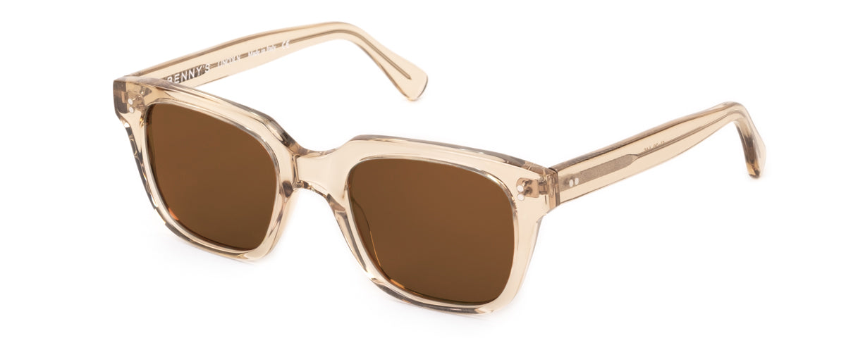 Lincoln Wayfarer Sunglasses – Transparent Frame, Double Rivet | Benny's Eyewear