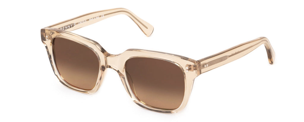 Lincoln Wayfarer Sunglasses – Transparent Frame, Double Rivet | Benny's Eyewear