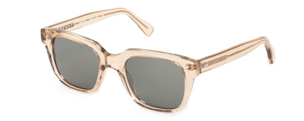 Lincoln Wayfarer Sunglasses – Transparent Frame, Double Rivet | Benny's Eyewear