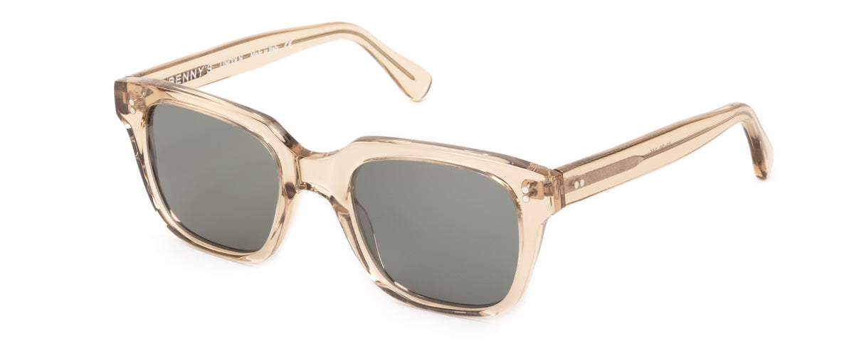 Lincoln Wayfarer Sunglasses – Transparent Frame, Double Rivet | Benny's Eyewear