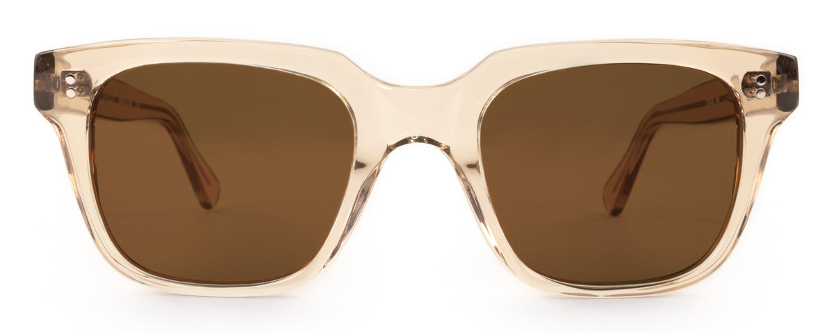 Lincoln Wayfarer Sunglasses – Transparent Frame, Double Rivet | Benny's Eyewear