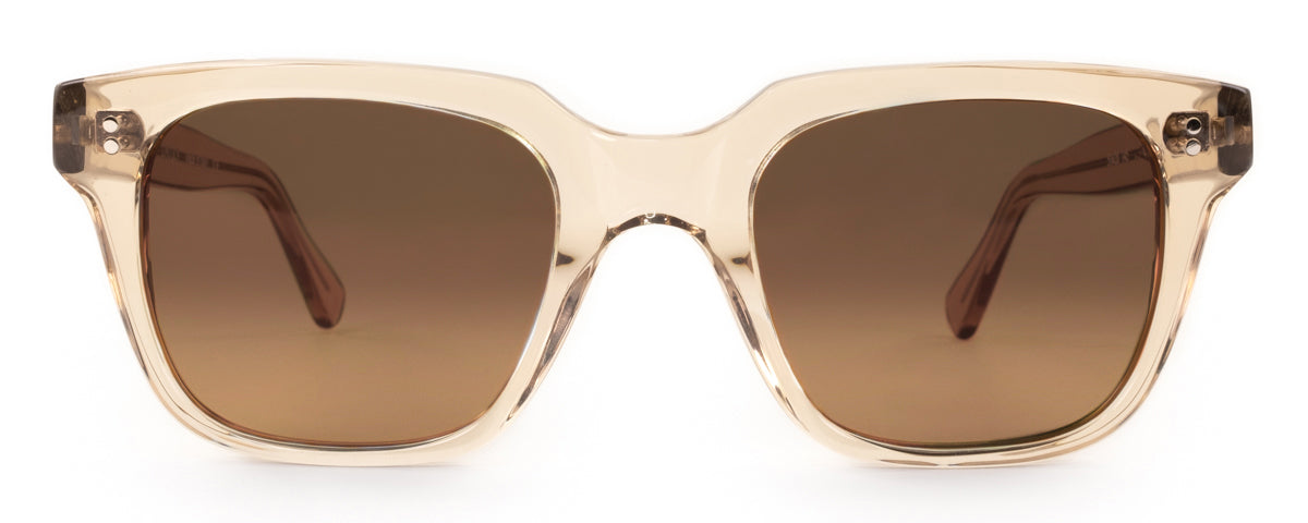 Lincoln Wayfarer Sunglasses – Transparent Frame, Double Rivet | Benny's Eyewear