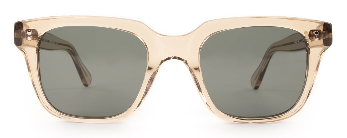 Lincoln Wayfarer Sunglasses – Transparent Frame, Double Rivet | Benny's Eyewear