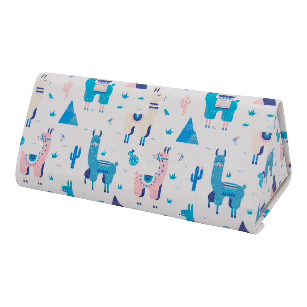 Alpaca Print Vegan Leather Glasses Case