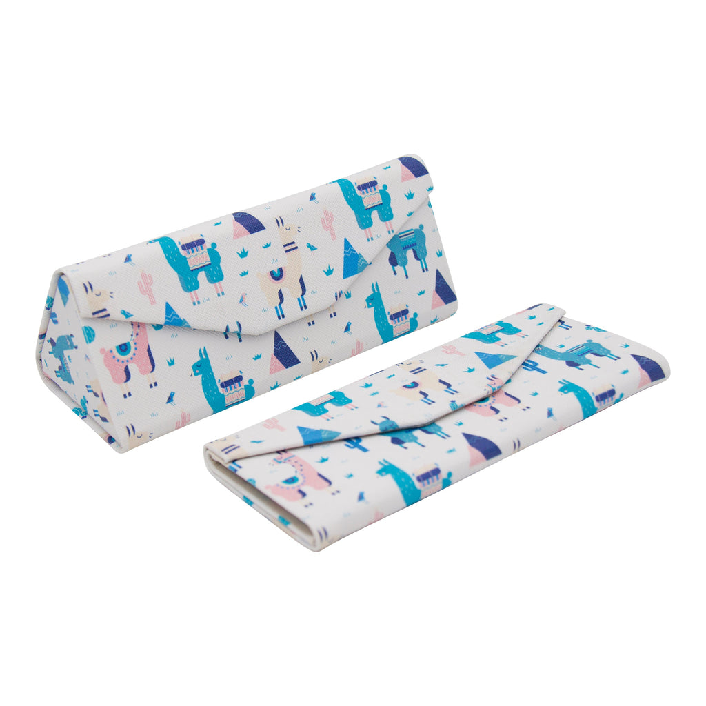 Alpaca Print Vegan Leather Glasses Case