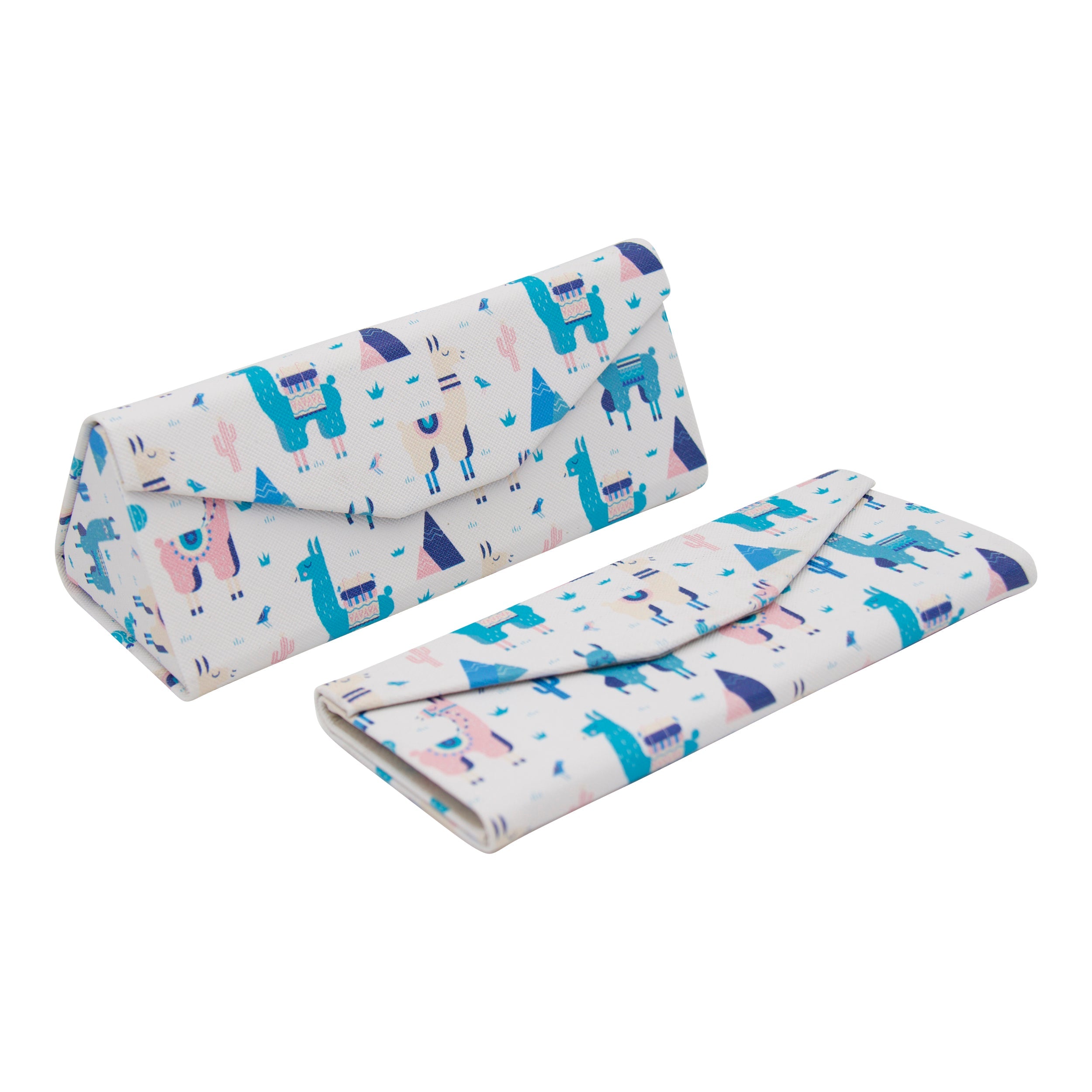 Alpaca Print Vegan Leather Glasses Case