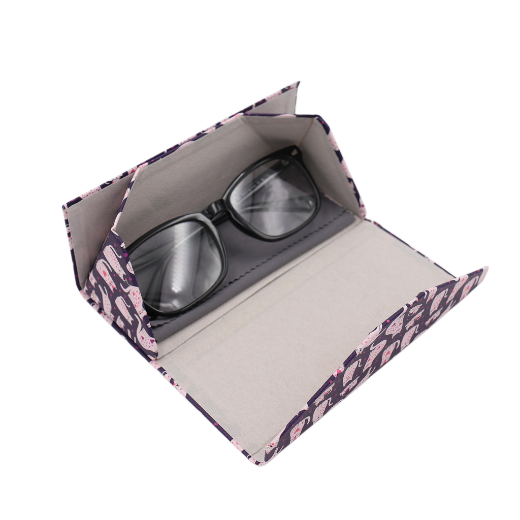 Lovely Cat Print Vegan Leather Glasses Case