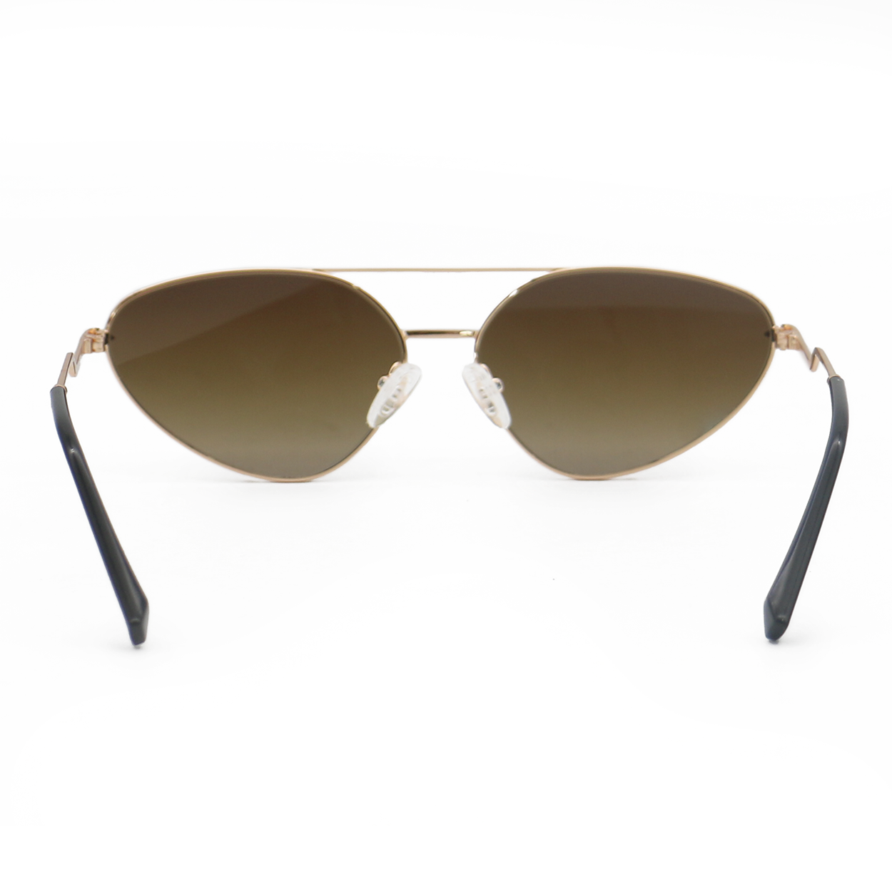 TopFoxx Lucky Star Faded Brown & Gold Cat Eye Aviator Sunglasses