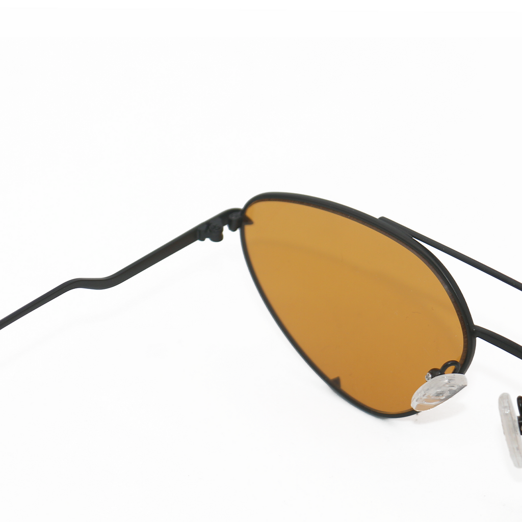 TopFoxx Lucky Star Yellow & Black Cat Eye Aviator Sunglasses