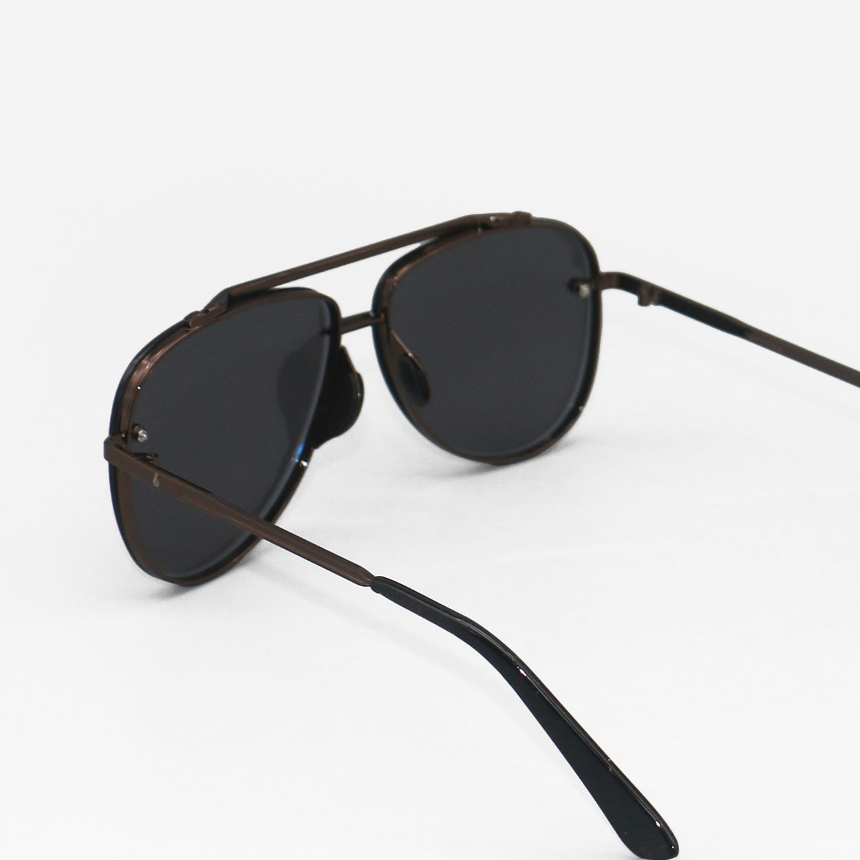 TopFoxx Luna Copper Tangle-Free Round Aviator Sunglasses