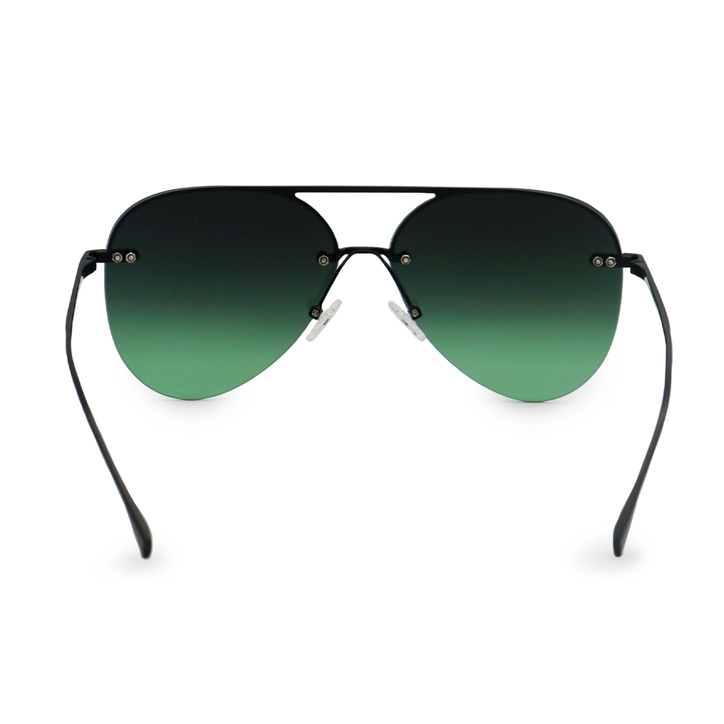 TopFoxx Smaller Megan 2 Dark Green Metal Aviator Sunglasses