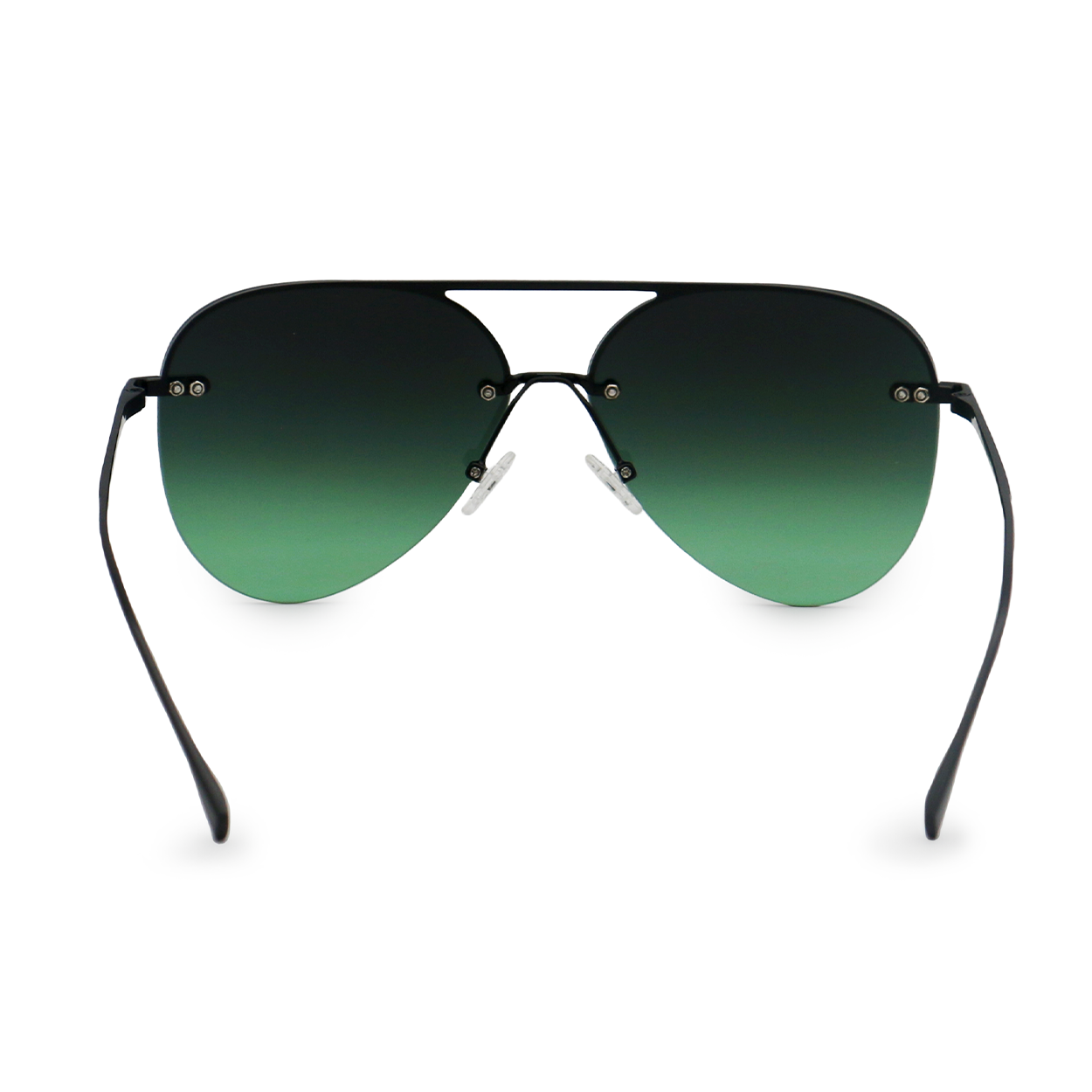 TopFoxx Smaller Megan 2 Dark Green Metal Aviator Sunglasses