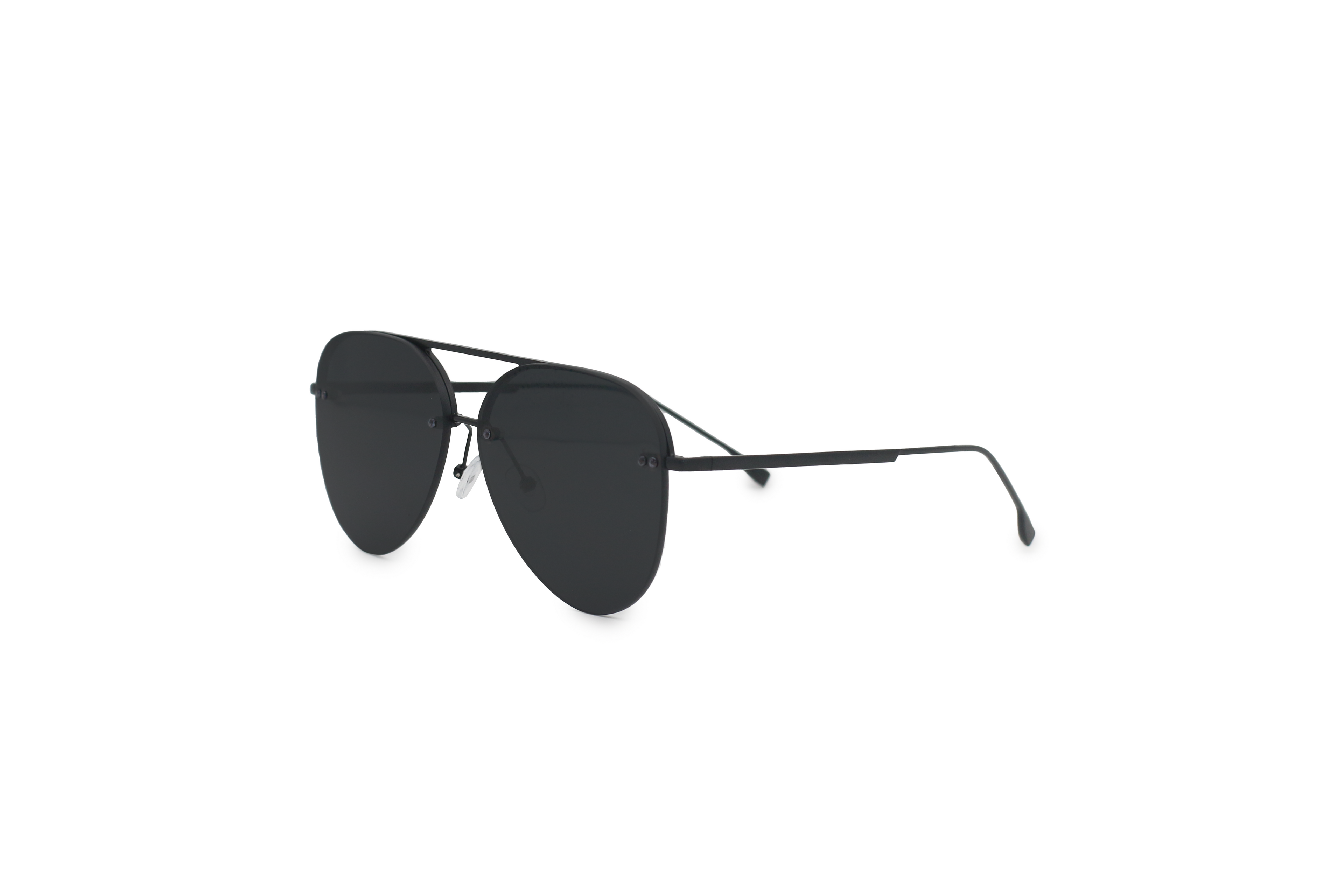 TopFoxx Smaller Megan 2 Jet Black Aviator Sunglasses