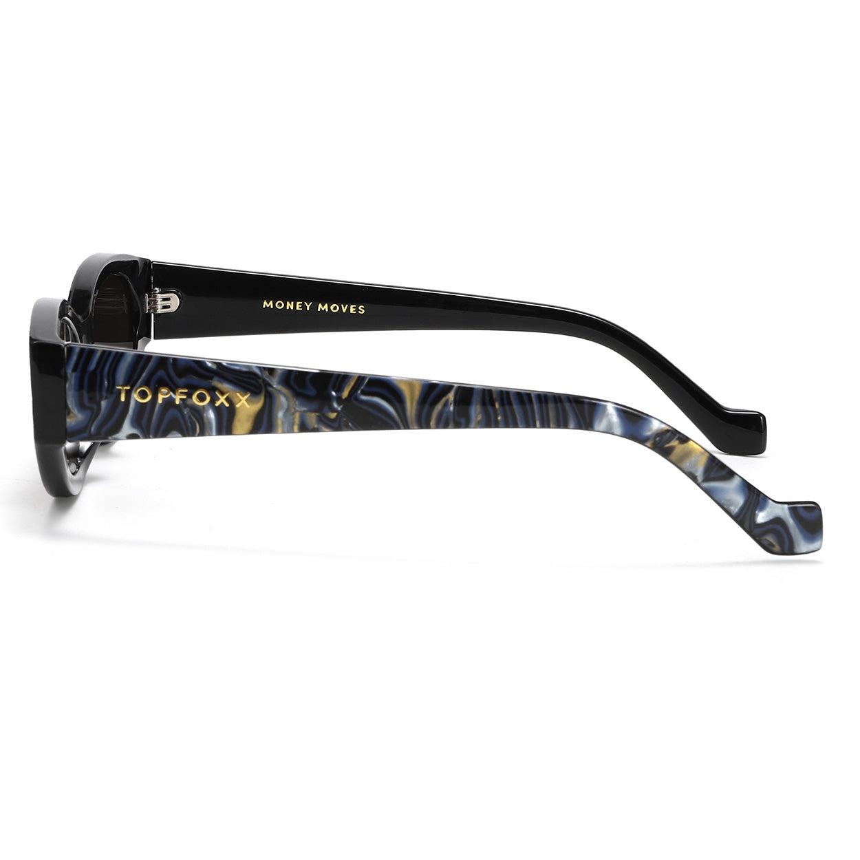 TopFoxx Kat x Money Moves Dark Blue Tangle-Free Sunglasses