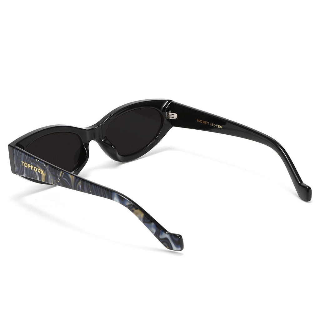 TopFoxx Kat x Money Moves Dark Blue Tangle-Free Sunglasses