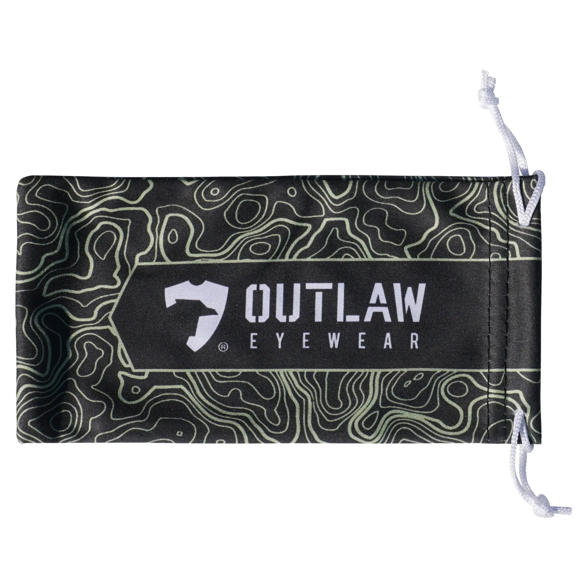 OutLaw Eyewear NVG camo glasses cleaning pouch with soft material for cleaning and protecting eyewear.